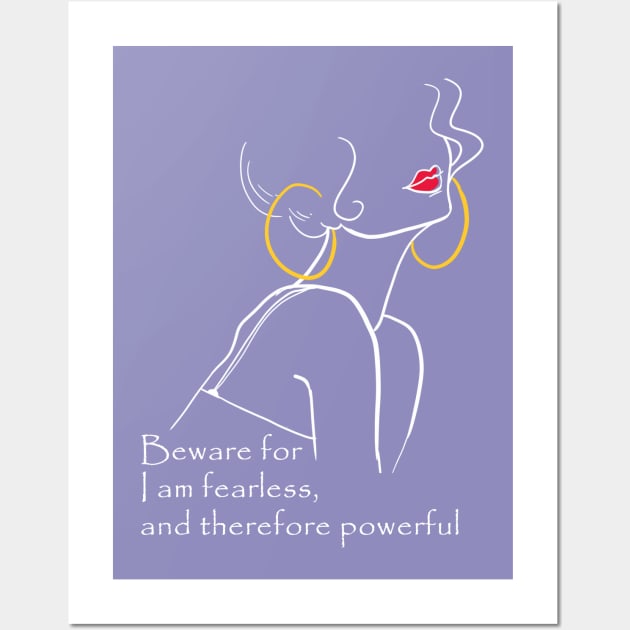 Powerful Girl- White Wall Art by Ghaida Shop